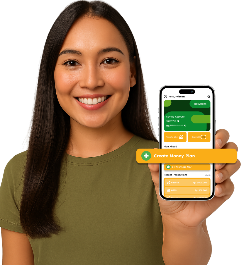 EasyBank app on phone